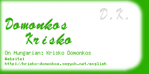 domonkos krisko business card